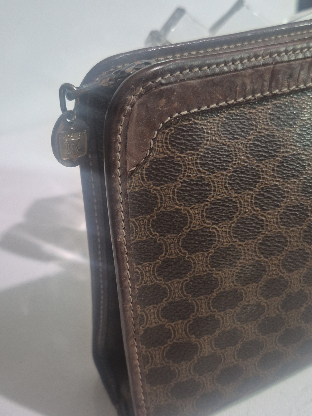 Vintage Celine Brown Monogram Bag - Picture 8 of 13